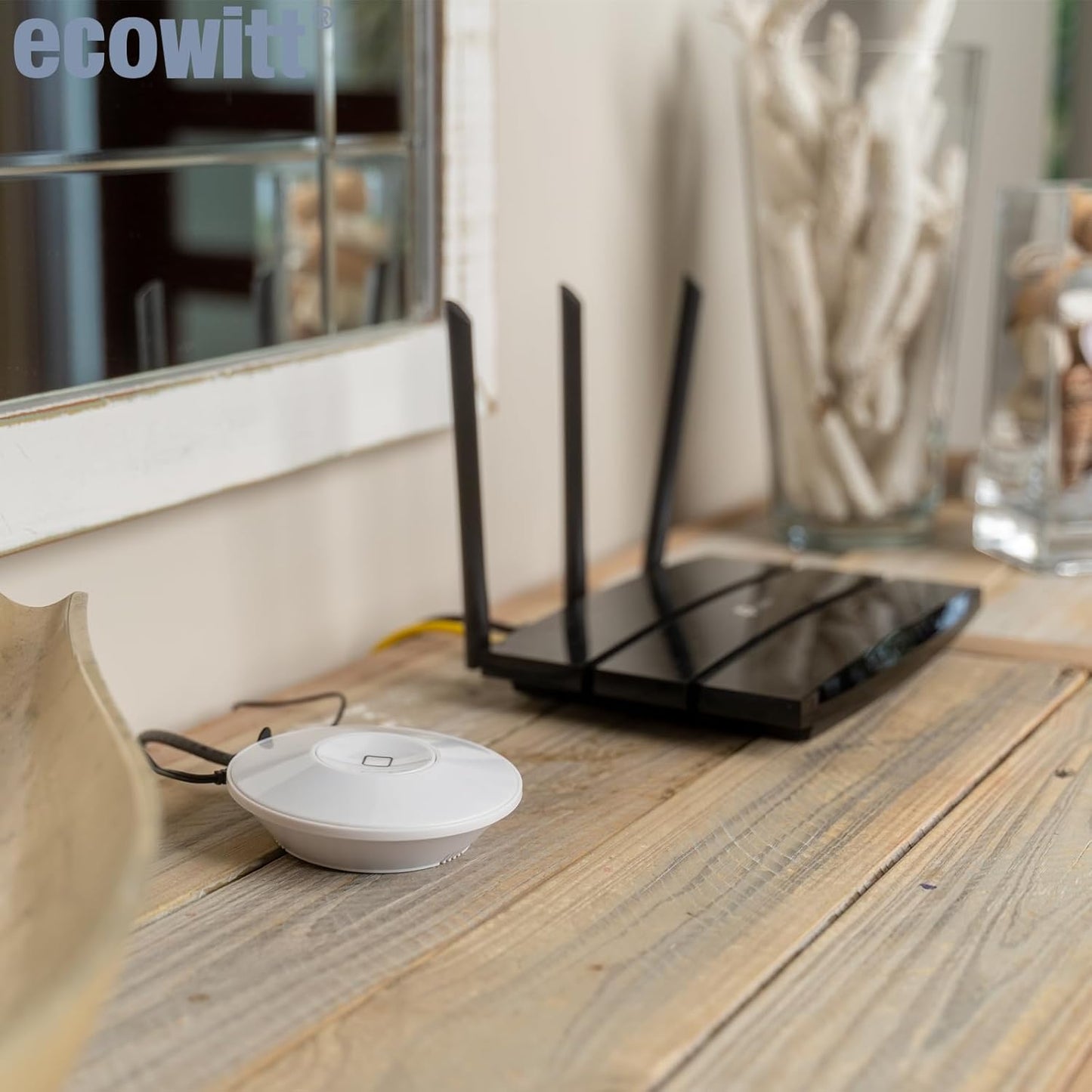 ECOWITT Weerstations Array, 7-in-1 draadloos weerstation met buitensensor WS69, met 3-in-1 wifi/bekabelde hub-gateway GW2000, nauwkeurige weersvoorspellingsgegevens voor huis tuin 868 MHz