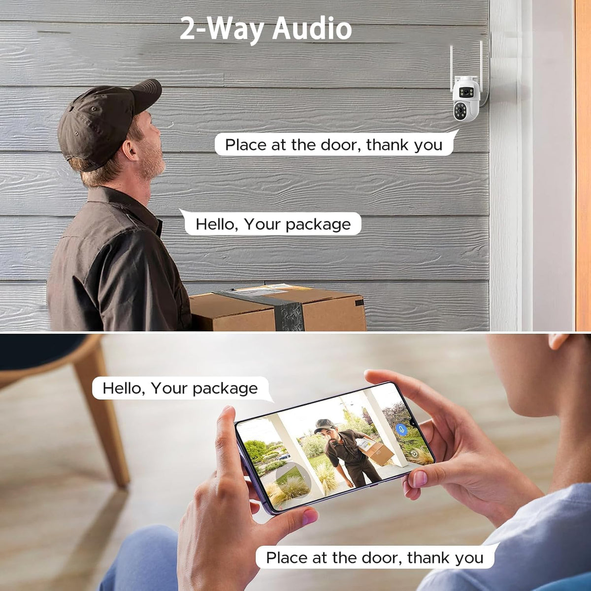 Draadloze CCTV Bewakingscamera Set – Wifi Beveiligingssysteem – Thuiscamera – PTZ Camera – Buitencamera – 2-weg Audio – Dubbele Lens & Scherm – 10-kanaals NVR Met 500 GB HDD – 2K Kleuren Nachtzicht – Automatische Bewegingsdetectie