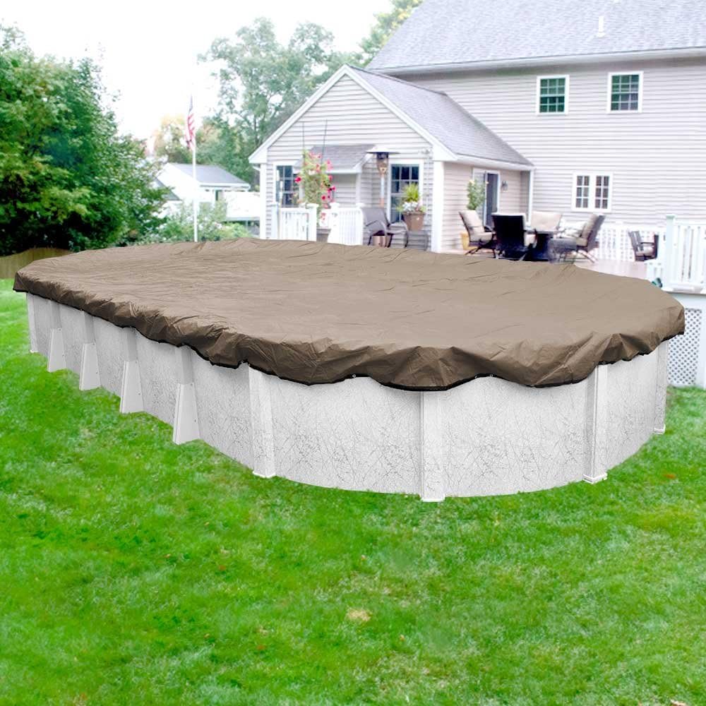 Robelle 321218-4 Dura-Guard winterafdekking voor zwembaden van 30,5 x 4,5 m, ovaal oppervlak