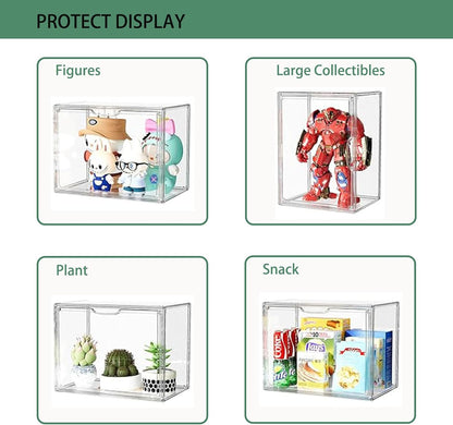 Tentoonstellingsvitrine van acryl met deur voor verzamelvitrines, vitrine, plexiglas, voor handtas, figuren, Funko Pop, zelfmontage (10, 36 x 22 x 27 cm)