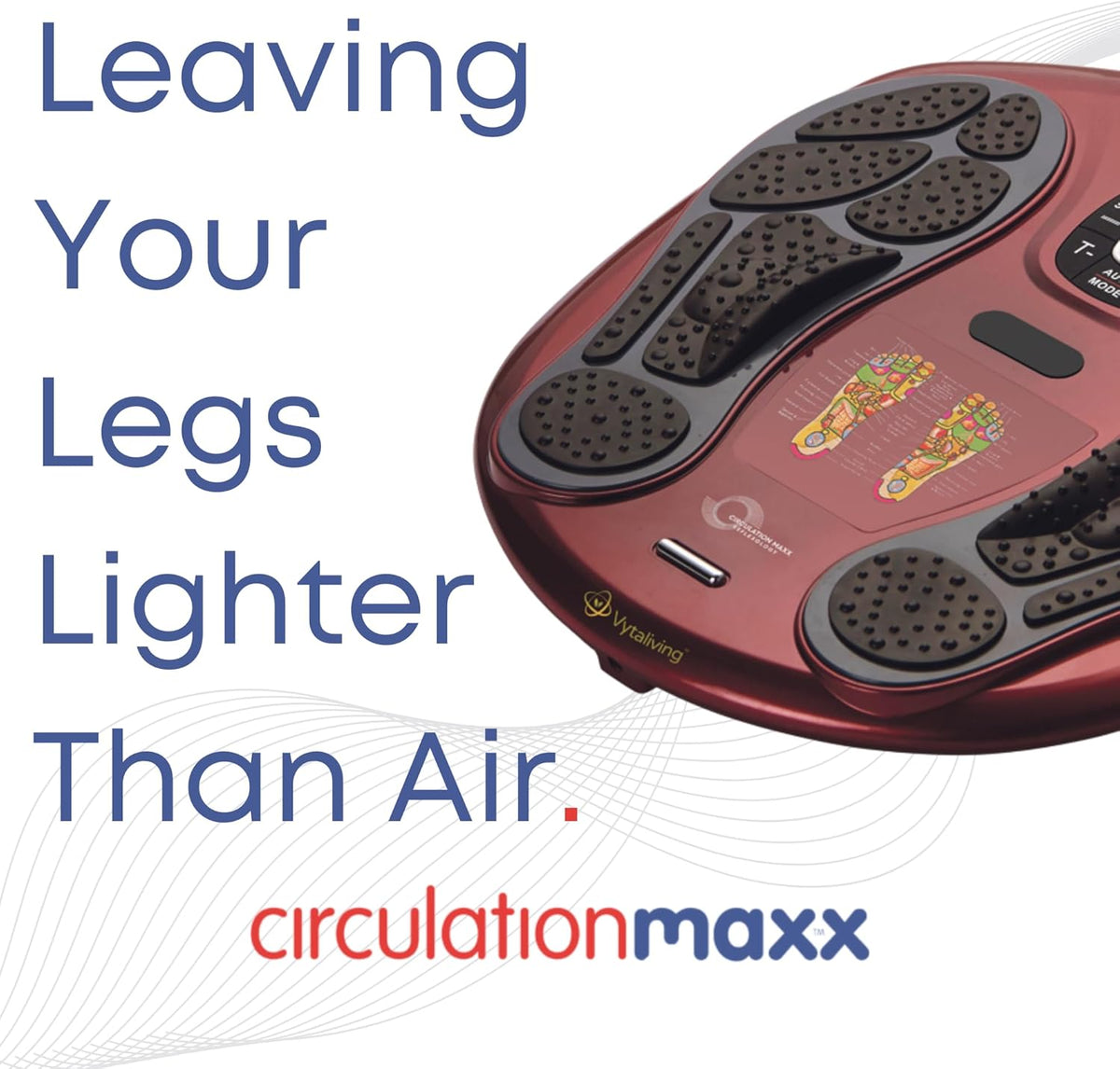 Voet- en beenstimulator – Reflexologie voetmassager – Voetmassageapparaat – Voetzoolstimulator – Beenmassager – Rood – EMS-technologie – Werkt op adapter of batterijen