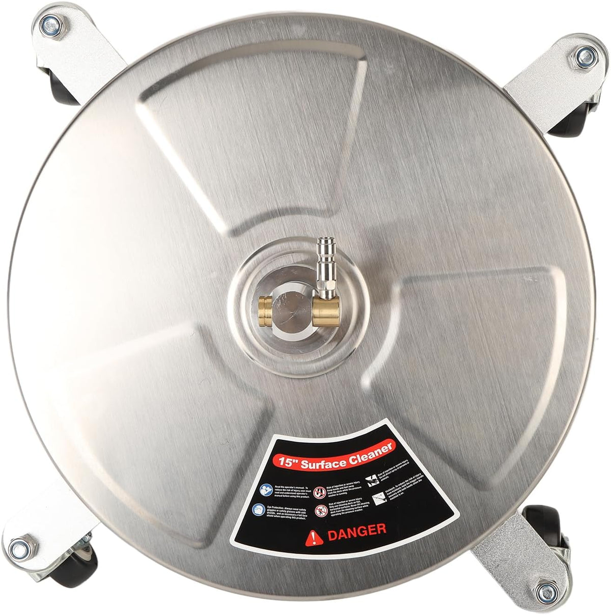 Oppervlaktereiniger – Hogedrukreiniger Oppervlaktesproeier – Vloerreiniger – Reinigingskop – 15 Inch – 4000 PSI Werkdruk – Robuust Messing Met RVS
