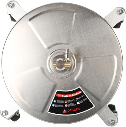 Oppervlaktereiniger – Hogedrukreiniger Oppervlaktesproeier – Vloerreiniger – Reinigingskop – 15 Inch – 4000 PSI Werkdruk – Robuust Messing Met RVS