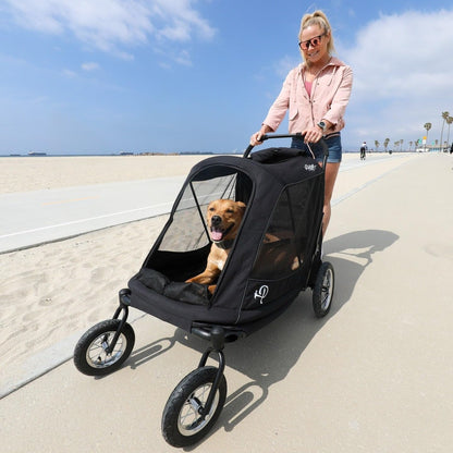 Apollo 3-in-1 wandelwagen voor huisdieren | hondenbuggy | hondenkinderwagen | hondenkinderwagen | hondenwielen | lichtgewicht afneembare opvouwbare draagbare huisdierendragers tas jogger voor
