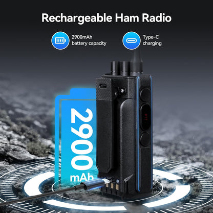 Retevis Ailunce H1 DMR Walkie Talkies, Talk Alias Radiocommunicatie, Naadloze Interacties, APRS/GPS, 50w Contact, 2900mAh Batterij, Dual Band Ham Radio voor Noodhulp (2 Stuks)