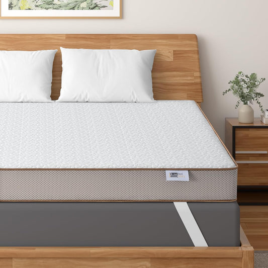 Topper – Matrasonderlegger – Matrastopper – Matrasverhoger – Matrasbeschermer – 160 x 200 cm – 10 cm dik – Dubbelzijdige hardheid H3/H4 – Koelend Gel Memory Foam & Koudschuim