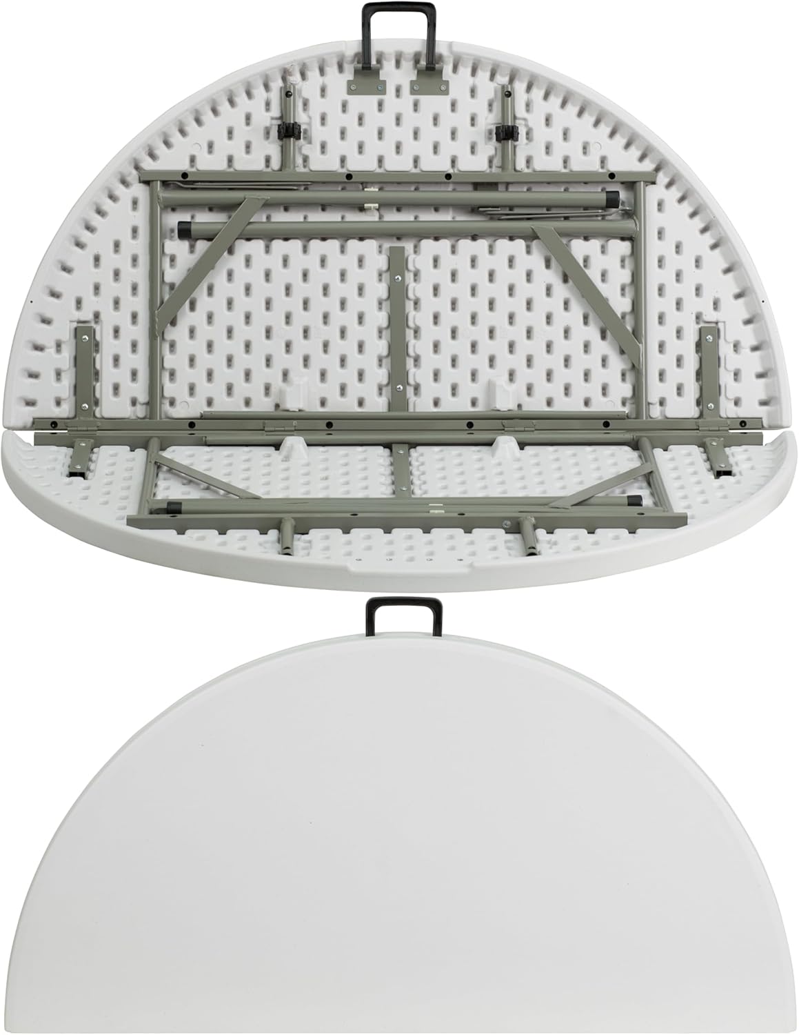 Flash Furniture 121,72 cm ronde dubbele opvouwbare graniet witte klaptafel van kunststof