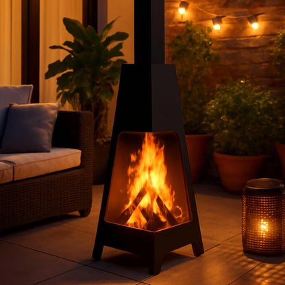 Tuinhaard KRATKI PYLOS – moderne terrashaard van staal – buitenhaard voor tuin & terras