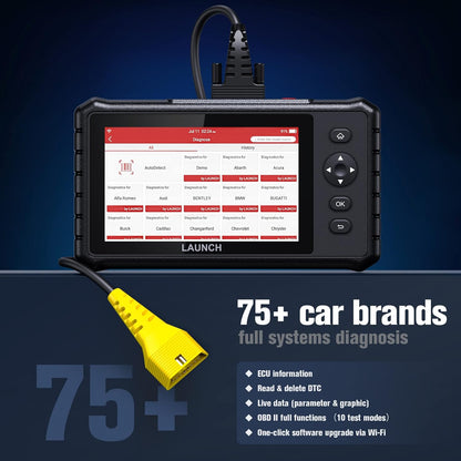 LAUNCH CRP349 OBD2 diagnoseapparaat, autoscanner, alle besturingseenheden + 28 servicefuncties voor meer dan 75 automerken, diagnose van de hoogspanningsbatterij, volledige OBD-diagnosetester met