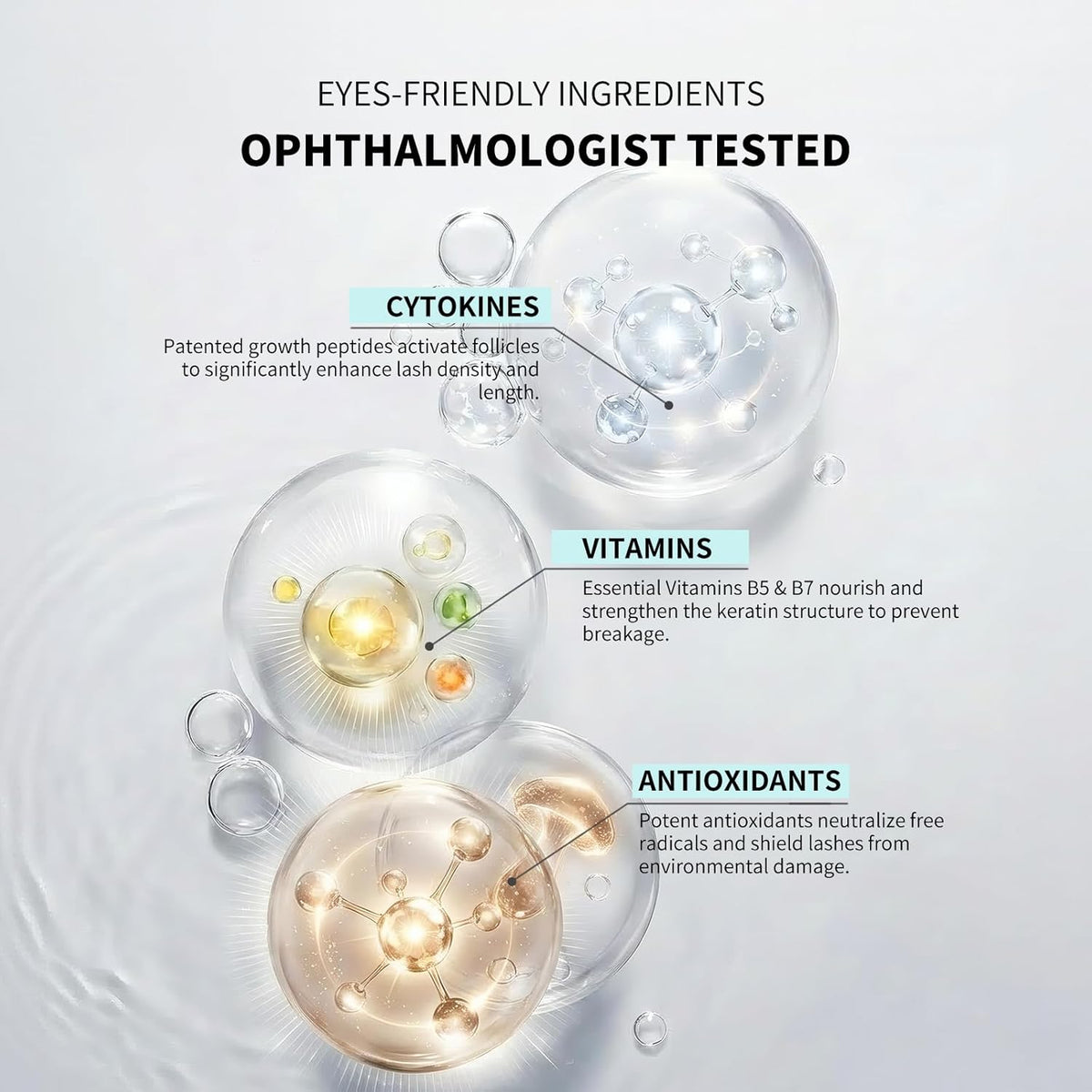 Wimperconditioner 3 ml – Wimperserum – Wimpergroeiserum – Wimperversterker – Wimperverzorging – Met peptiden – Oogheelkundig getest, geschikt voor gevoelige ogen en contactlenzen