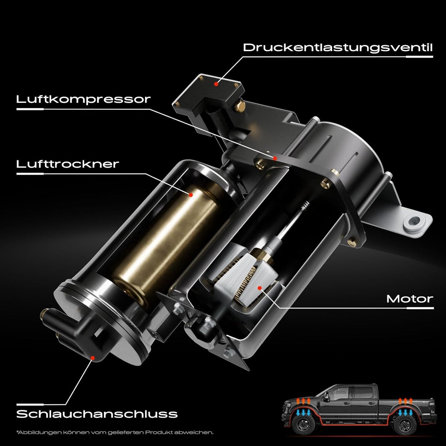 Luchtveringcompressor – Luchtpomp – Veringcompressor – Compressor – Luchtveringpomp – Perfecte Pasvorm – Duurzame Kwaliteit