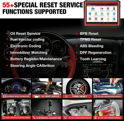 OBD2 Diagnoseapparaat – Autodiagnose Tool – OBD Scanner – Motorcode Lezer – Foutcode Uitlezer – Bidirectionele Tests – ECU Codering – 35+ Resetfuncties