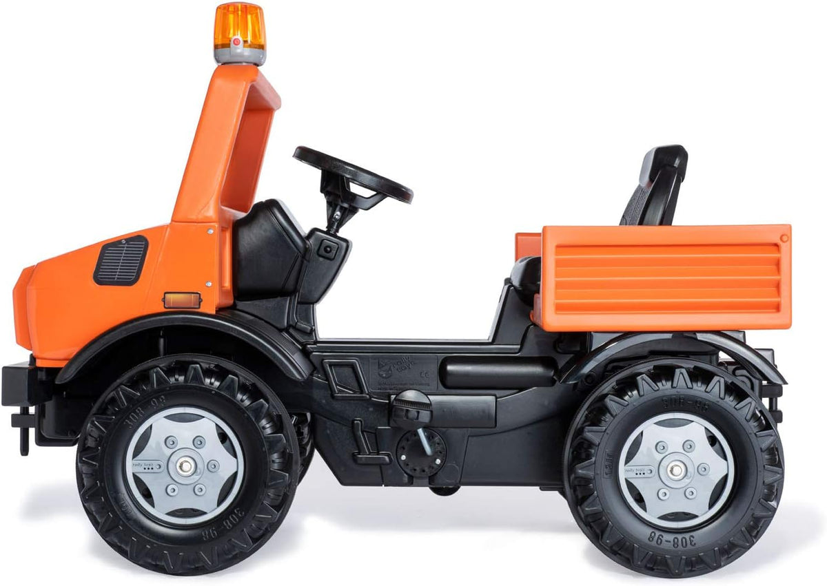 Rolly Toys Unimog Trappenauto, vanaf 3 jaar, met fluisterbanden en knipperlicht, voor kinderen vanaf 3 jaar, 038237