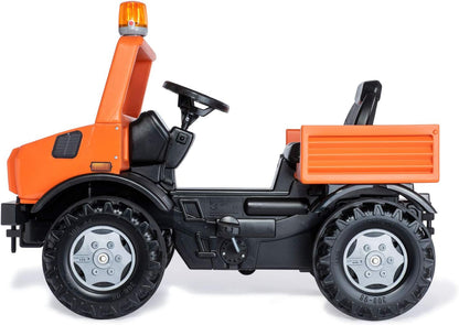 Rolly Toys Unimog Trappenauto, vanaf 3 jaar, met fluisterbanden en knipperlicht, voor kinderen vanaf 3 jaar, 038237