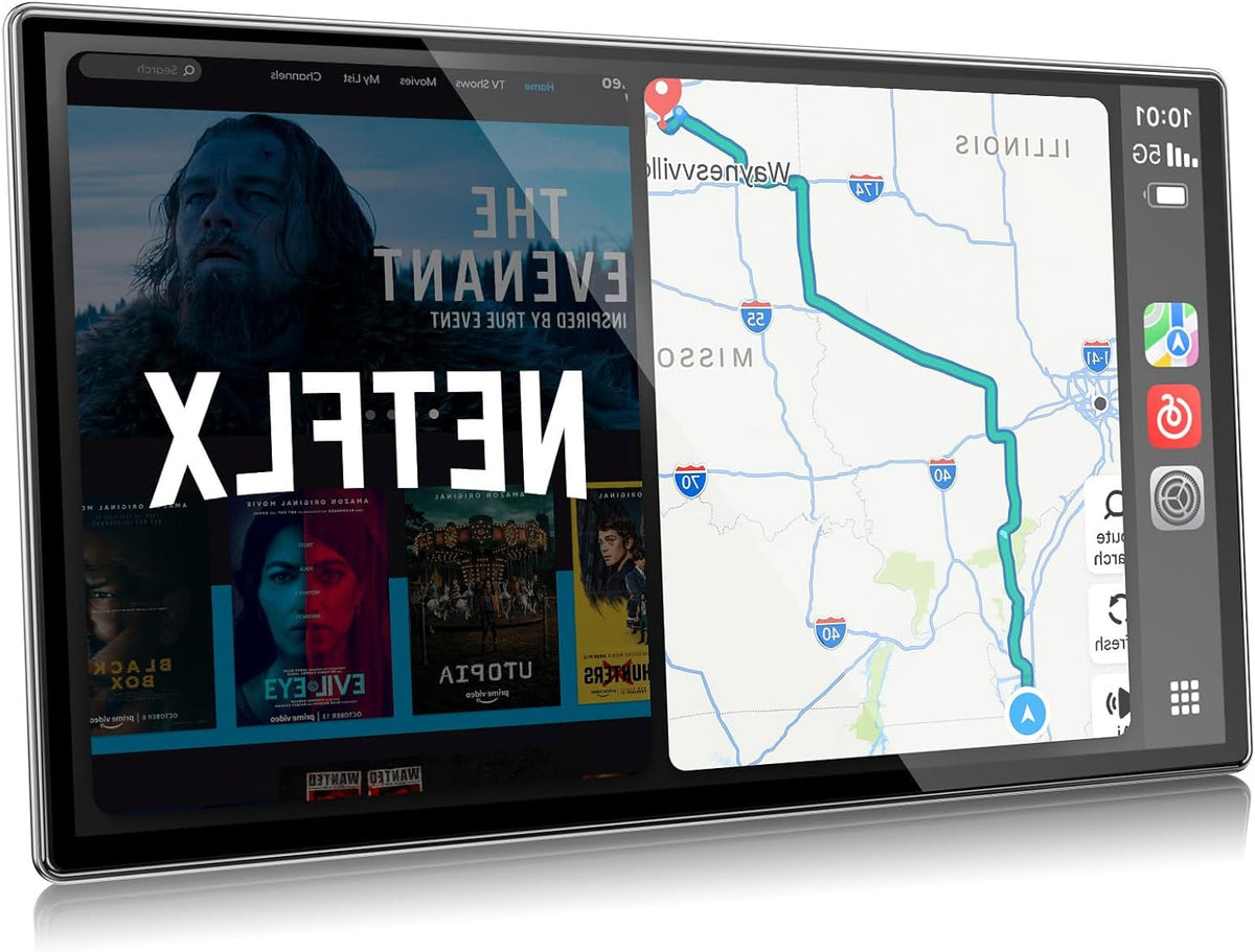 9 Inch Carplay Scherm – Android Auto Scherm – Auto Multimedia Speler – Touchscreen Navigatie – Backup Camera – Draadloos Wifi – Spraakbesturing Siri & Google Assistant