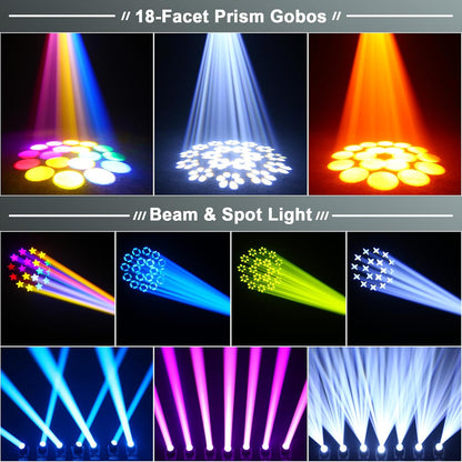 Beam DMX512 Beam DMX512 Prism Effect Disco DJ Light 11/13CH Channel for bars Birthday Party Clubs KTV Wedding - QUORE