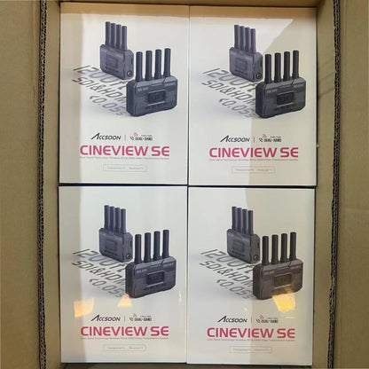 Accsoon CineView SE Wireless Transmitter Receiver System SDI & HDMI Dualband-technologie 2,4 GHz 5 GHz 1200 ft/50 ms HD camerabesturing iOS Android voor Tik-Tok YouTube Live Streaming.