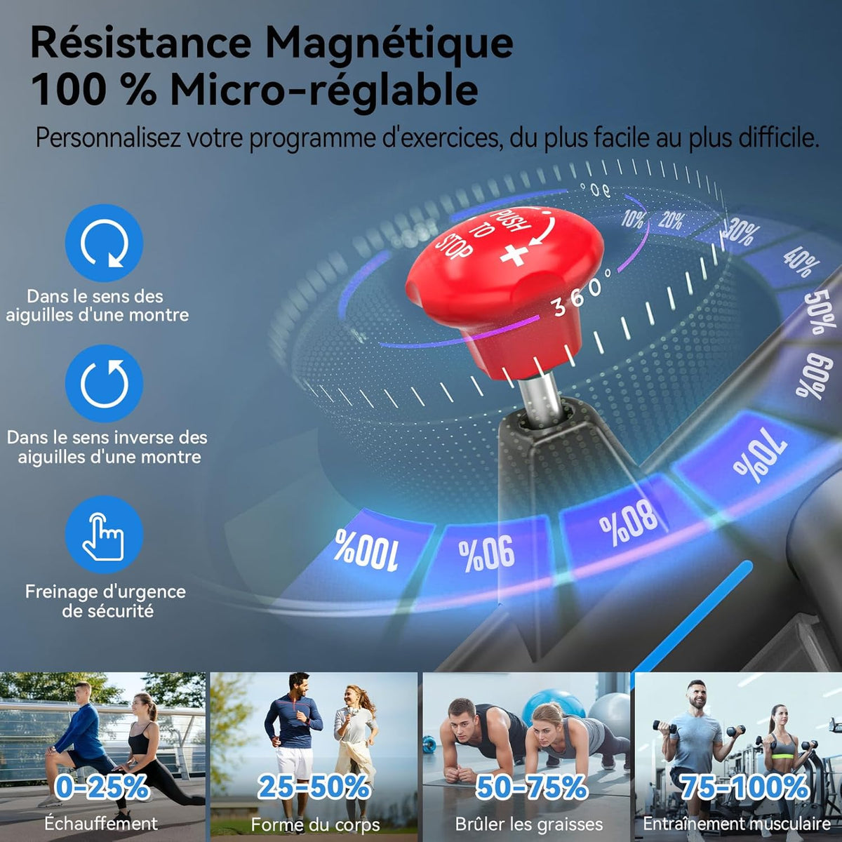 Hometrainer – Fitnessfiets – Indoor Bike – Fiets Trainer – Trainingsfiets – Stille Riemaandrijving – Verstelbare Magnetische Weerstand – Comfortabel Zadel – Max. 160 kg – App-Connectiviteit - QUORE