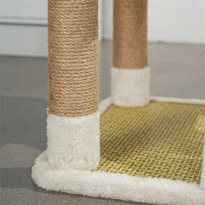 Kattenboom – Kleine Kattenboom – Krabpaal – Kattentoren – Kattenspeelmeubel – Compact en Stevig Ontwerp – Pluche Bekleding met Sisaltouw