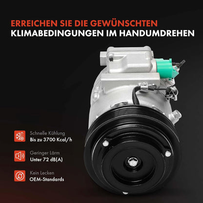Airconditioning Compressor – Airco Pomp – Klimaatregelaar – Koelcompressor – Auto Compressor – 12V Spanning – 6PK V-Snaar