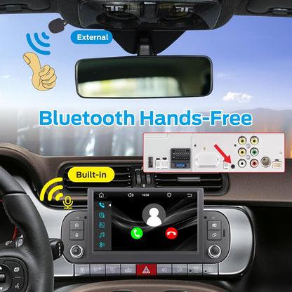 Fast Boot Linux Autoradio Compatible with Fiat Panda 169 2013-2020 | Plug & Play | Bluetooth/Wireless CarPlay/Android Auto/FM/AM/RDS/USB | 100W DSP |