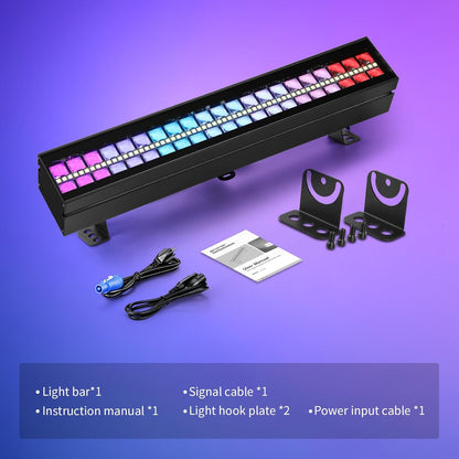 BETOPPER LF1421 Matrix LED Light Bar RGBW, 35 Segments, 4.4° Beam, Strobe 30Hz, DMX512 for Stage Effects, Pixel Mapping - QUORE
