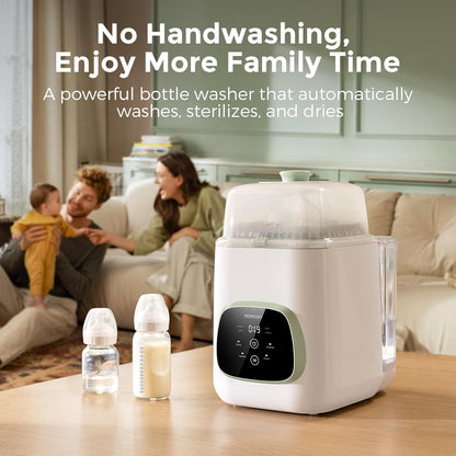Momcozy BS03 KleanPal Pro All-in-One flessenreiniger, sterilisator en droger voor babyflessen, pompsets en babybenodigdheden, tijdbesparend en moeiteloos te onderhouden