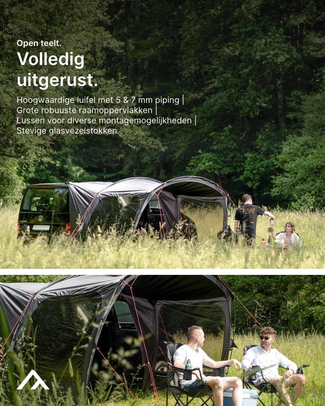 qeedo Motorluifel Bus - Stevige luifel met UV-bescherming (UV80) & donkere coating - Past op bus, bestelbus en camper, Diverse montagemogelijkheden, Bevestiging met 5 en 7 mm dubbele bies