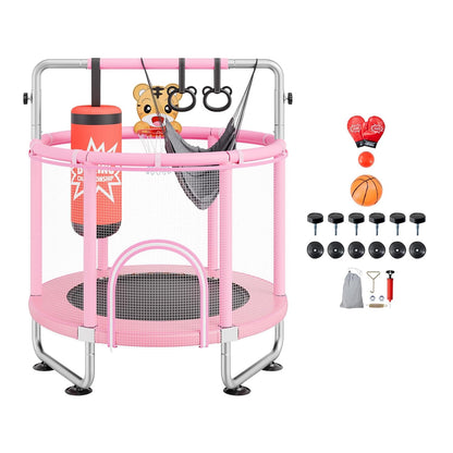 VEVOR Trampoline voor kinderen, roze (trampoline 140 cm)