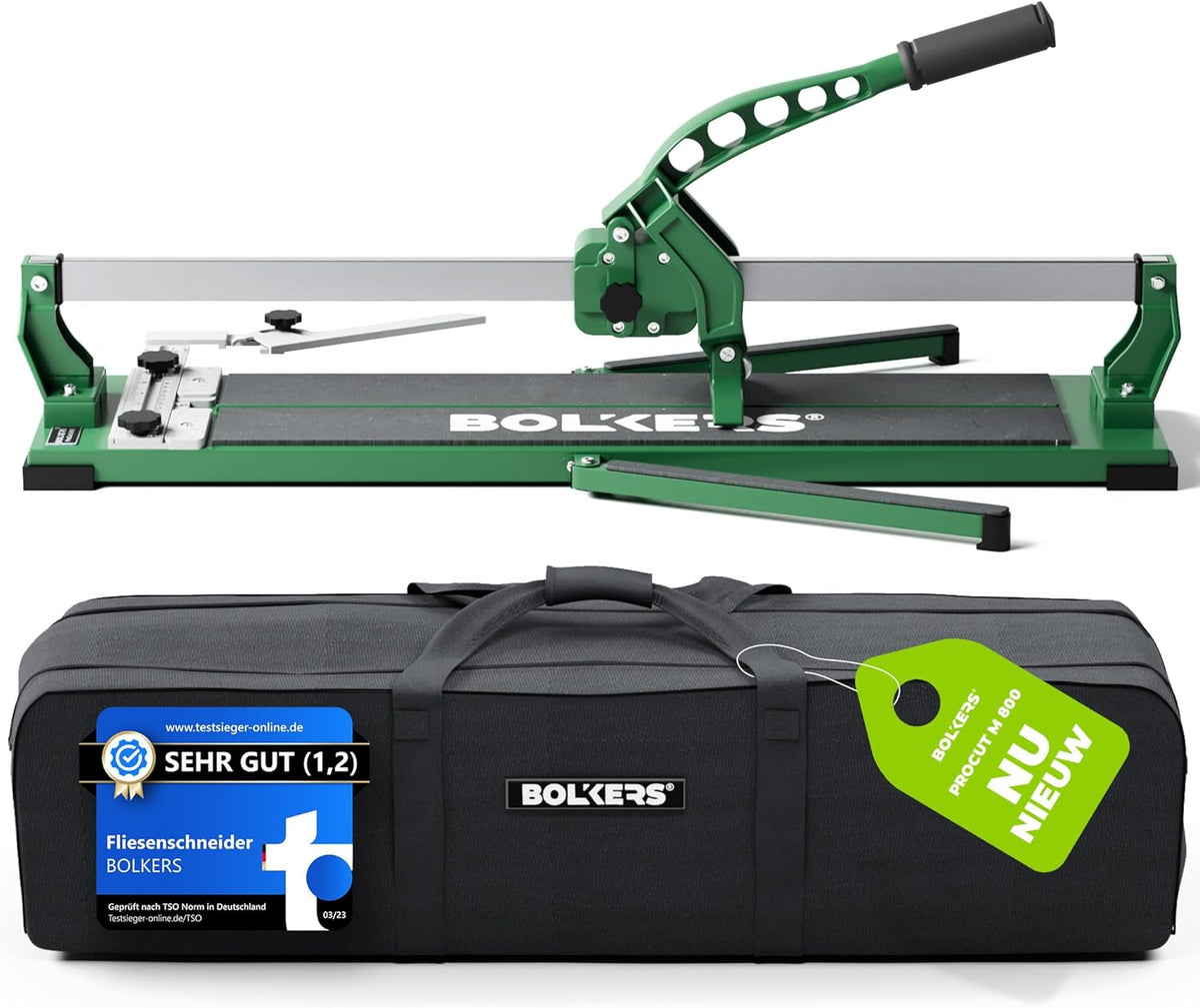 ProCut M 800 tegelsnijder - tegelsnijder met 800mm snijlengte - precieze sneden dankzij hardmetalen snijwiel met kogellager - tegelsnijmachine met magnetische breekstempel