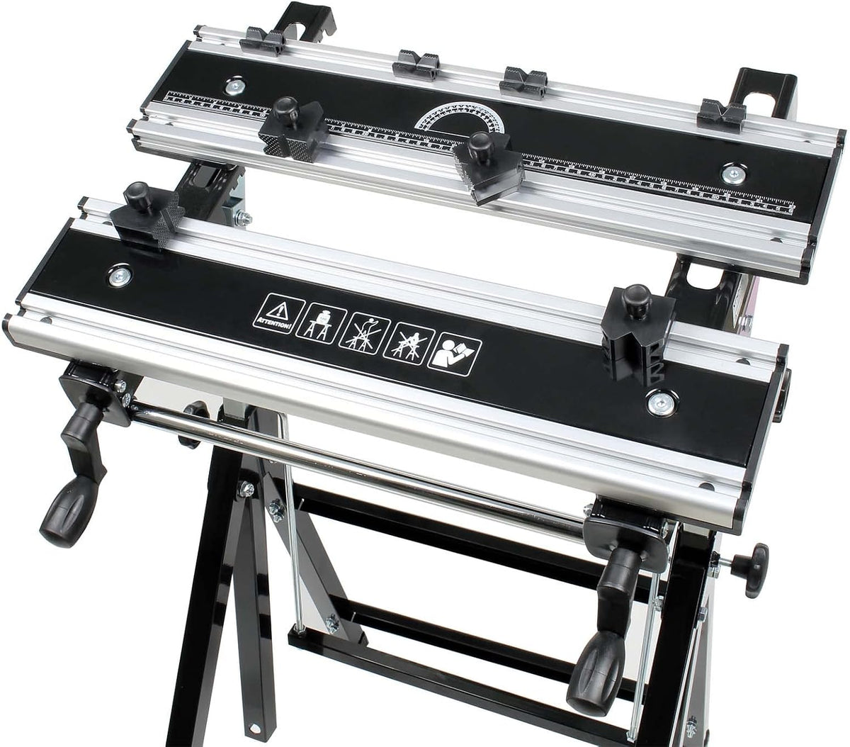 Wiltec mobiele werkbank tot 100 kg – inklapbare werktafel – verstelbare hoogte 77-107cm – kantelen