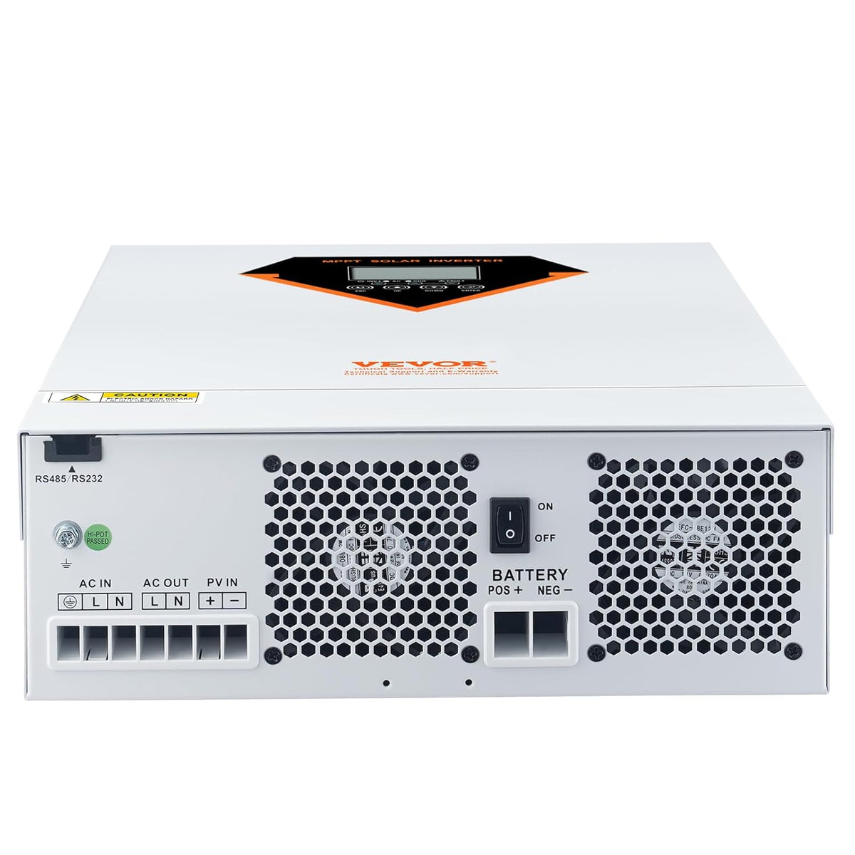 VEVOR Hybride omvormer, 5500 W, zonne-omvormer, hybride, off-grid, zuivere sinusgolf, 230 V, AC met geïntegreerde zonne-laadregelaar MPPT 100 A, hybride opladen, nut, zonne-energie