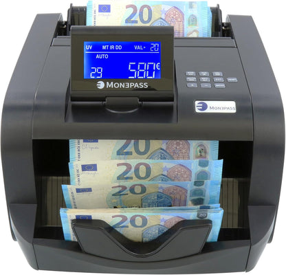 Bankbiljettenteller Met Waardebepaling – Bankbiljetteller – Biljettenteller – Geldteller – Telmachine Voor Gesorteerde Bundels – 5-Voudige Detectie UV/IR/MGI/MGT/2D – Tot 1000 Biljetten Per Minuut