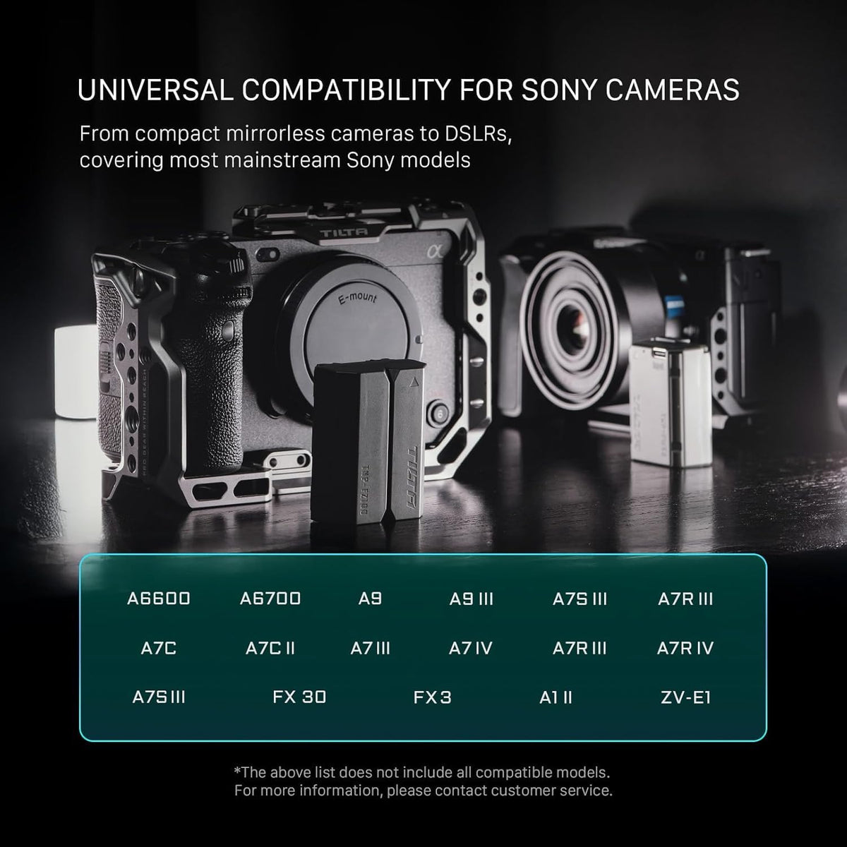 TILTA NP-FZ100 Batterijset en oplader, 4 batterijen van 2400 mAh en snellader USB-C PD 45 W met vier kanalen, compatibel met Sony ZV-E1-, A7 IV-, A7RIII-, FX3- en FX30-batterijen TBC-FZ100-B-GN