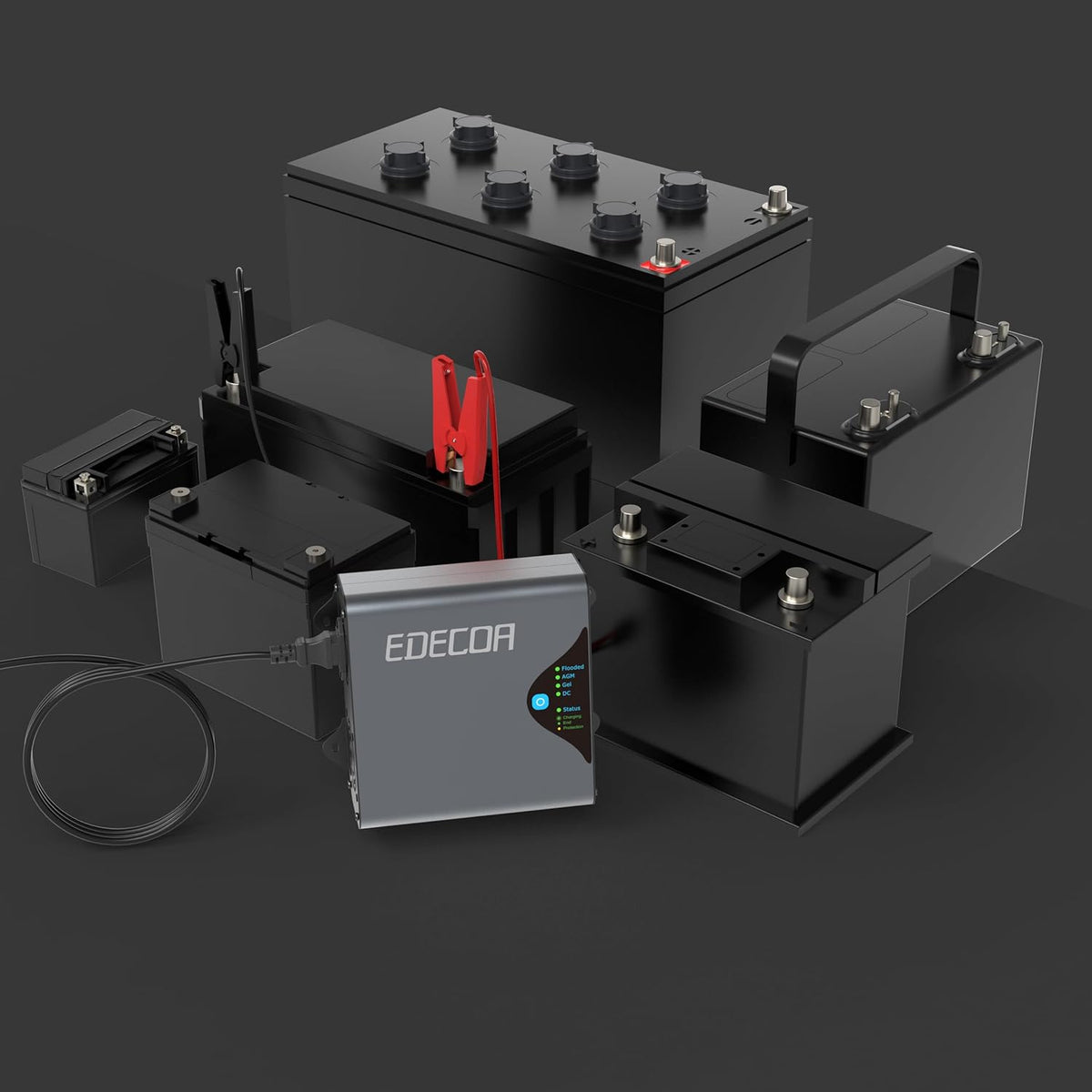 Acculader 12V 30A – Autoaccu Lader – Batterijlader – Motoraccu Oplader – Vrachtwagenaccu Lader – 6-stappen Laadproces – Geschikt voor Nat, AGM en Gel Accu’s