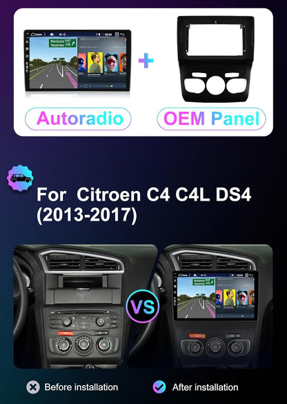 Android 14 Autoradio – Multimedia Systeem – Navigatiesysteem – Auto Stereo – Touchscreen Radio – 10,1 Inch IPS Scherm – Geïntegreerde CarPlay en Android Auto met DSP
