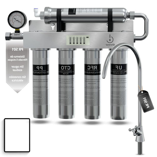 PR501 Home Water Purifier, Filtration 5 Phases, Fast Flow, Reverse Osmosis Water Purifier, Water Purifier, Reverse Osmosis, Drinking Water Purifier. - QUORE