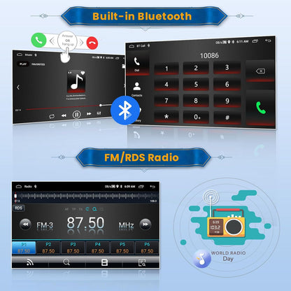 2+64G Android CarPlay Radio voor Seat Altea 2004-2015, 9 Inch Touch Screen met Draadloze CarPlay en Android Auto, Ondersteuning GPS Navigatie Link Spiegel Bluetooth RDS AHD Wi-Fi DSP