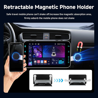Android 13 autoradio 1 DIN draadloze CarPlay Android Auto, Podofo 9-inch touchscreen 4G+64G radio Bluetooth 5.0 FM/RDS GPS HiFi EQ WiFi stuurwielbediening achteruitrijcamera