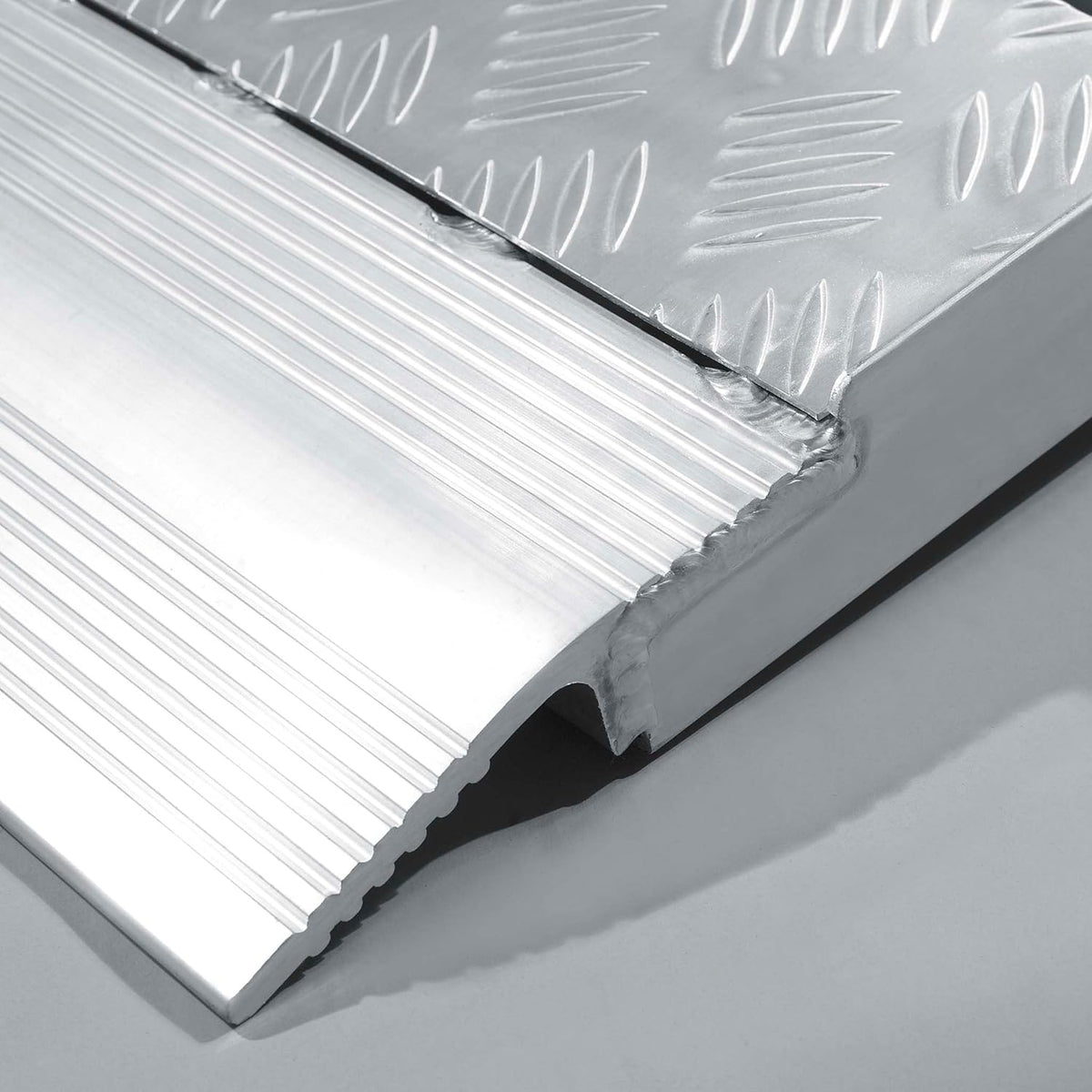 2x oprijplaten aluminium - 228 cm 1360 kg - oprijplaat motoroprijplaat oprijsteun opvouwbaar