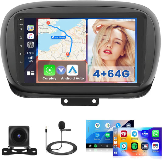 Android Autoradio 2 Din – Car Radio – Multimedia Systeem – Touchscreen Autoradio – Navigatiesysteem – 9 Inch Scherm – Draadloze CarPlay & GPS Navigatie