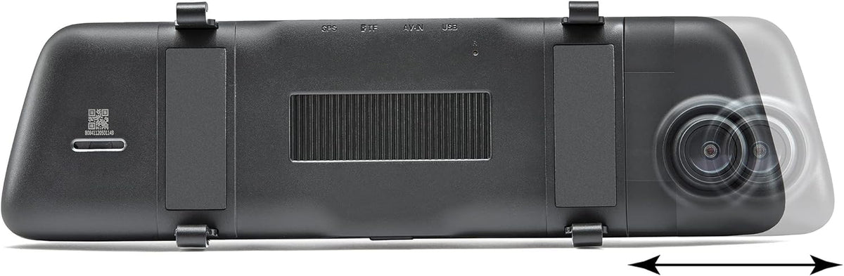 Road Angel Halo View 2K - Dubbele 1440p randcamera, achteruitkijkspiegel, met 1080p achteruitrijcamera, 10 inch touchscreen, nachtzicht, geïntegreerde wifi, echte parkeermodus, zwart