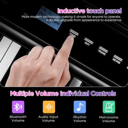 Digitale Piano – 88-Toetsen Keyboard – Elektrische Piano – Pianotoetsenbord – Keyboard Piano – Gewogen Dynamische Aanslag – 30W Luidsprekers