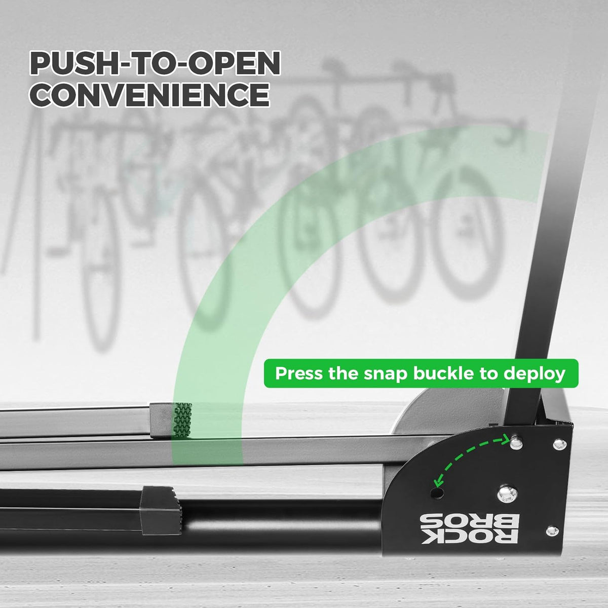 ROCKBROS Foldable Outdoor Bicycle Carrier 3/5 Bikes, Bike Floor Mount Capacity 80/120 kg, Stable and Rustproof, Parking Rack, Garage, Home, Road Bike, Mountain Bike, Black - QUORE
