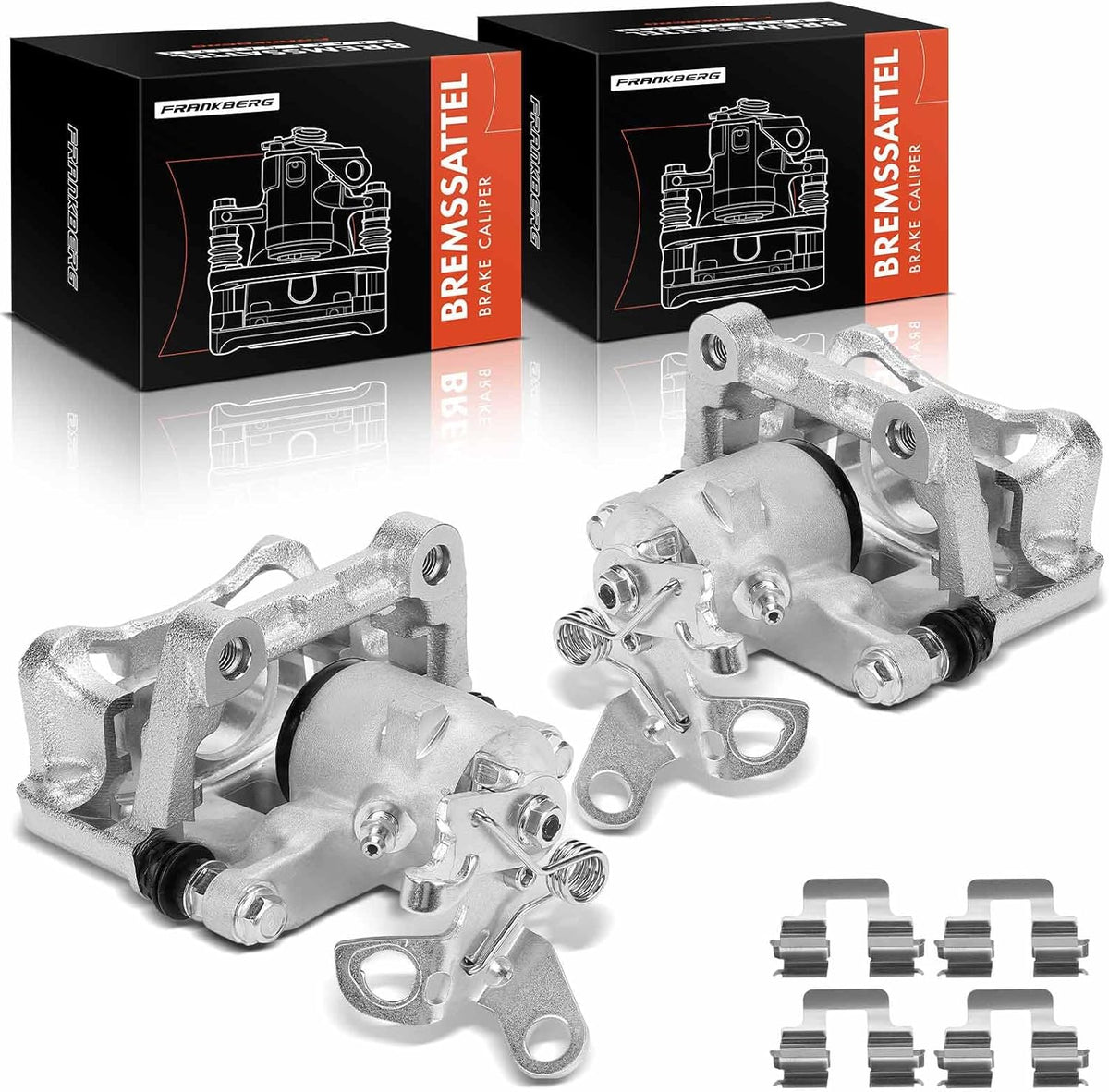 Frankberg 1K0615423C Remklauw compatibel met J.e.t.t.a 2005-2010 Golf A3 Brake Caliper Wiht Bracket One Side 1 piston Rear Links en Rechts Set van 2 stuks Vervanging # 1K0615423C