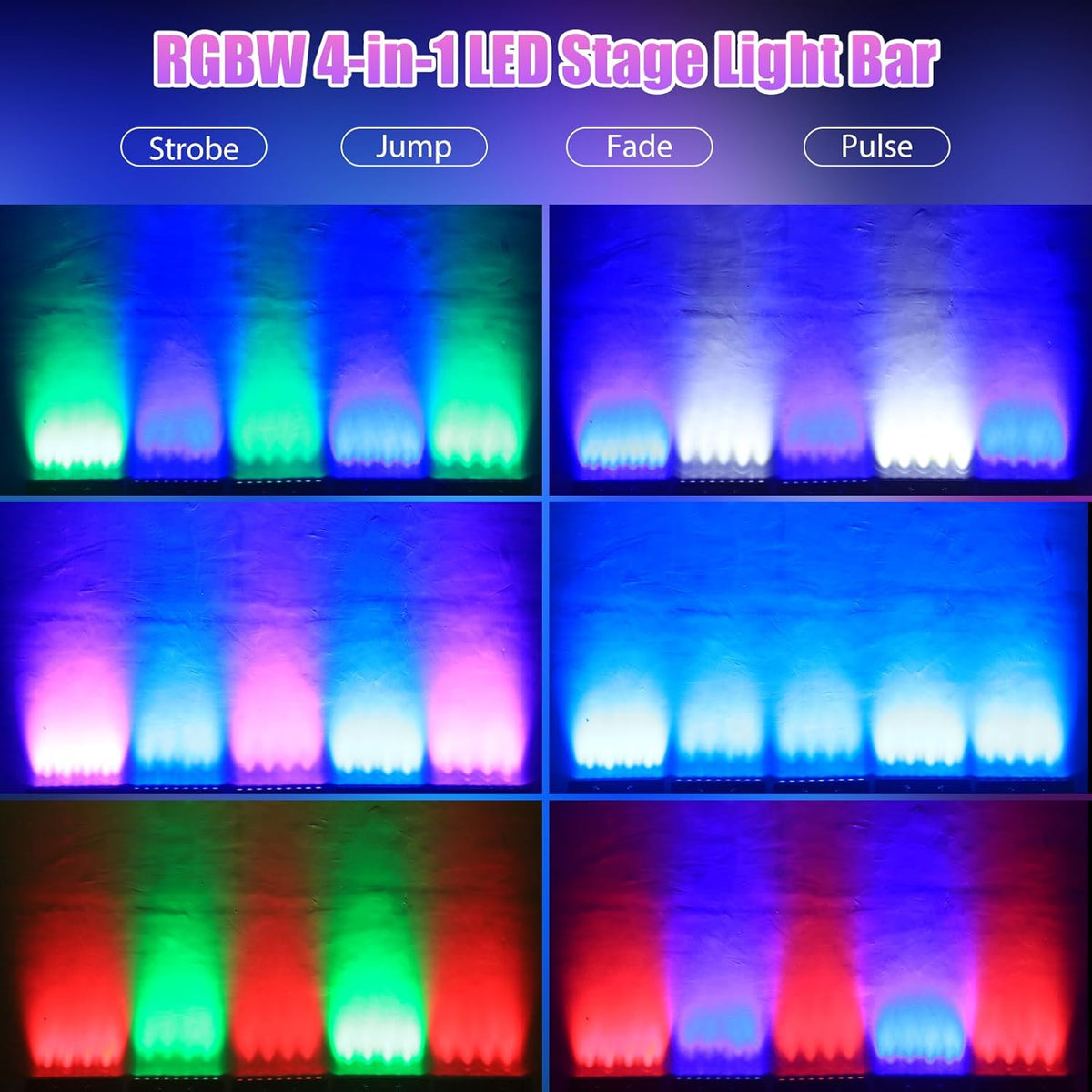 9 RGBW LED Wall Washer podiumlicht 60W, lichtbalk effectspot met afstandsbediening DMX512 stroboscoop discolicht partylicht voor bruiloft DJ Outdoor Kerstmis 2 stuks