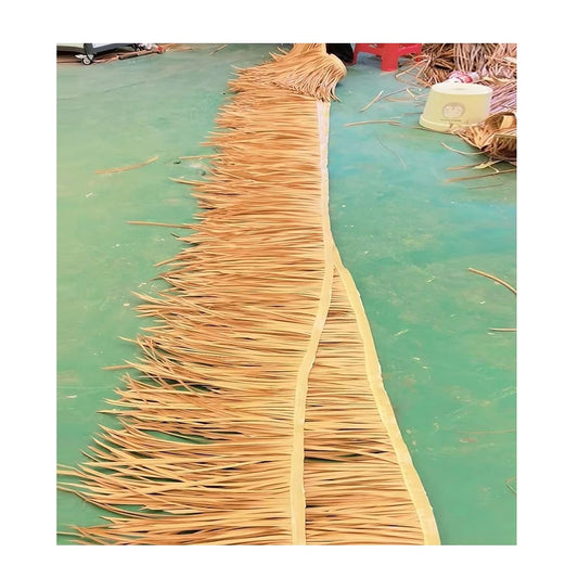 YANGUANG Strodak Thatch Roll 0,5x1-10m Palm Riettegel Tiki Huts Thatch Nepgras Vlamvertragend Anti-veroudering voor Buiten Tiki Bar Pavilion Huis Tuin, Geen Onderhoud(Size:10m/32.8ft)