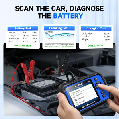 AUTOPHIX OBD2 Scanner Batterij tester 2 in 1