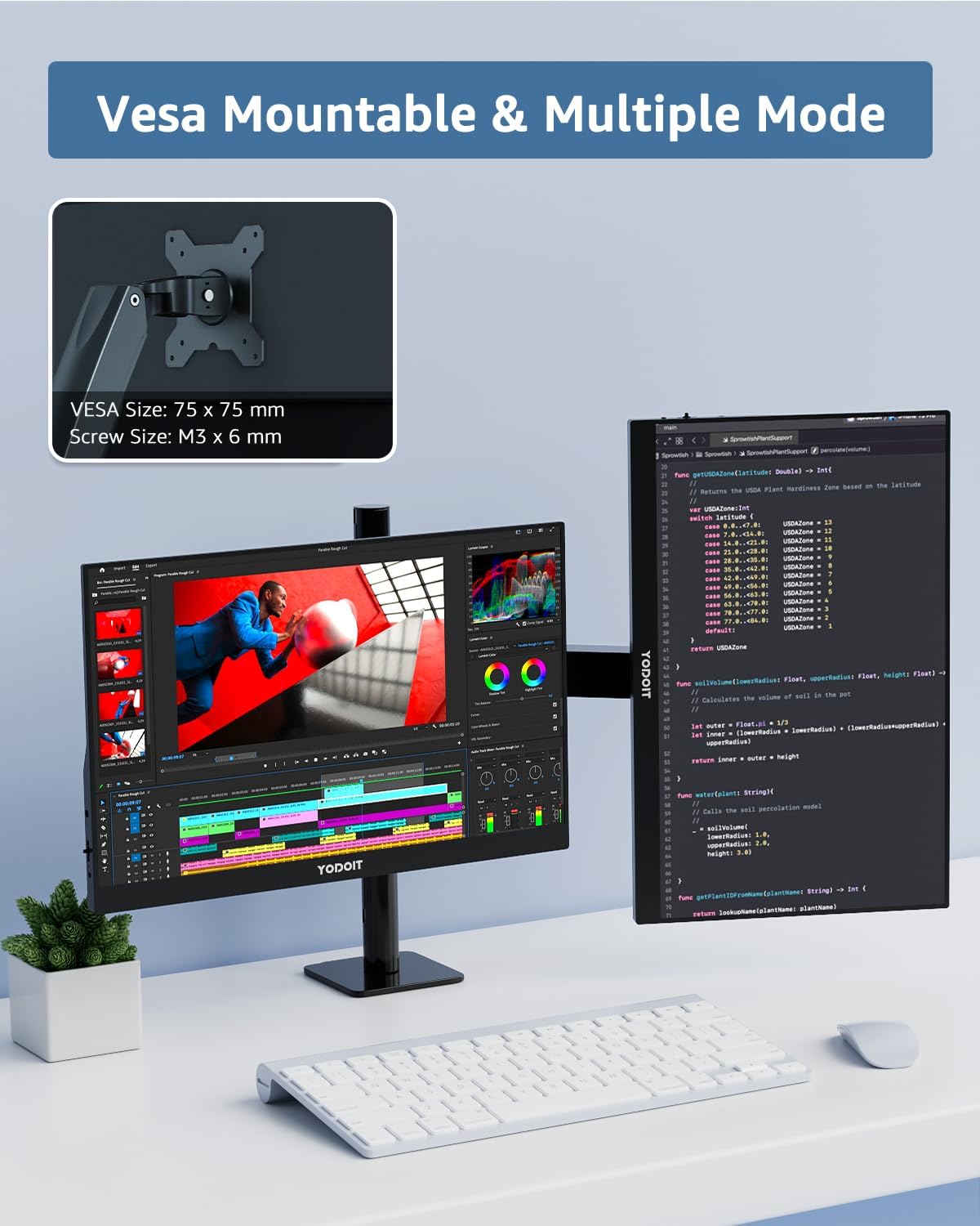 Yodoit Draagbare Monitor, 15.6" 1920×1080P FHD met Touchsreen