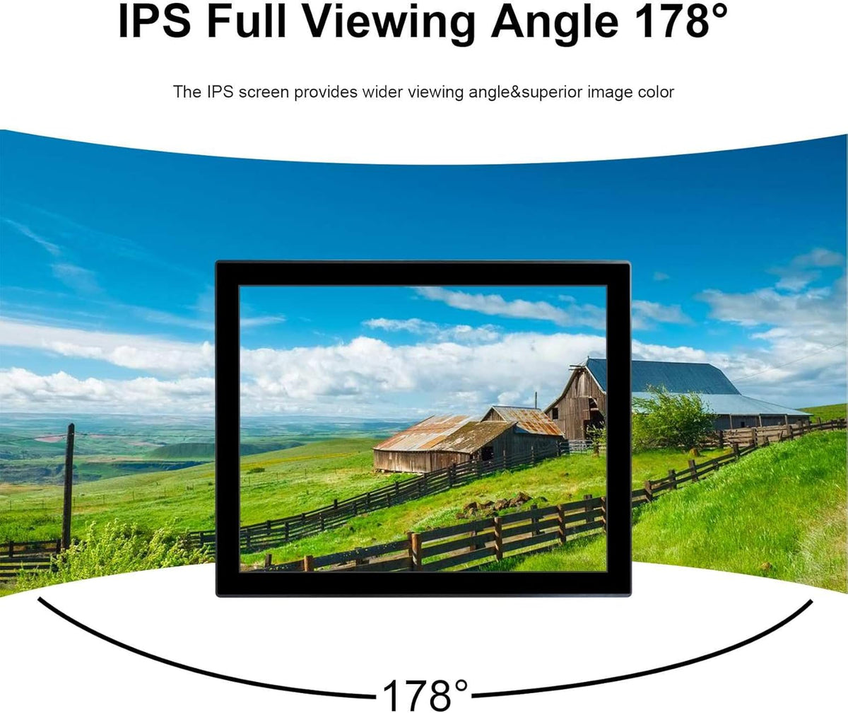 VSDISPLAY 19-inch industriële touchscreen monitor, 1280 × 1024, 250 nits, IP65 voorkant, 10-punts aanraking, 5:4 beeldverhouding, brede temperatuur